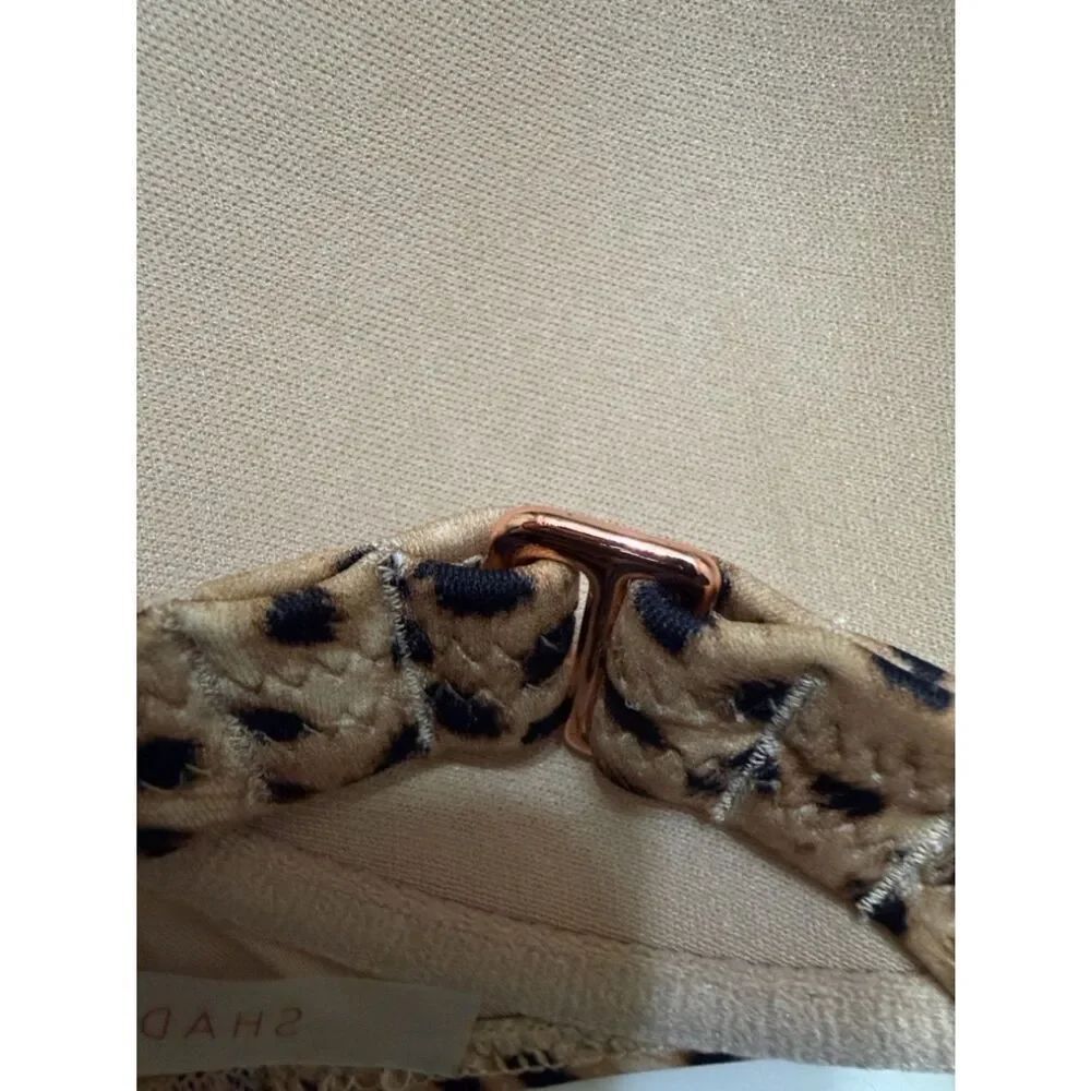 Shade & Shore Leopard Print Ruffle 2pc Bikini Set(Top 34b,Bottom Large) - Picture 7 of 9